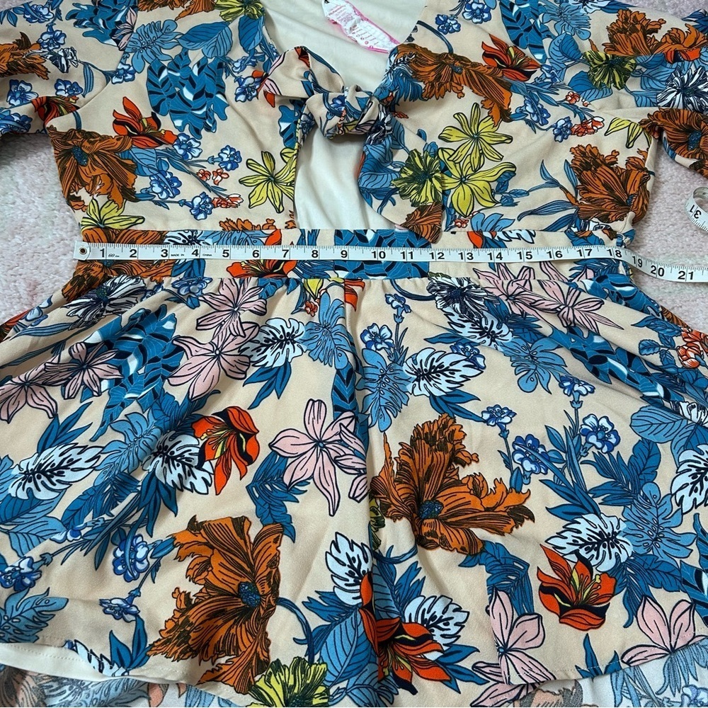 NWT Southern Fried Chics Floral Print Romper Size XXL Tropical Cruise - Picture 7 of 9